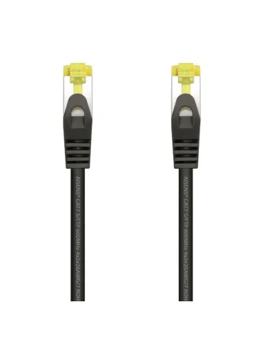 AISENS Cable De Red Latiguillo RJ45 LSZH Cat.7 600 MHz S/FTP PIMF AWG26, Negro, 25 cm