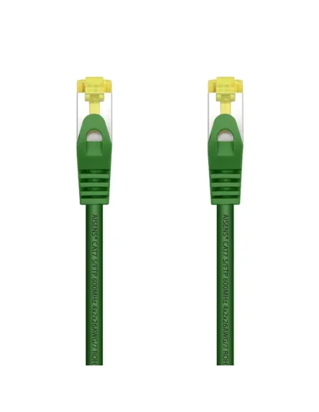 AISENS Cable De Red Latiguillo RJ45 LSZH Cat.7 600 MHz S/FTP PIMF AWG26, Verde, 1.0 m
