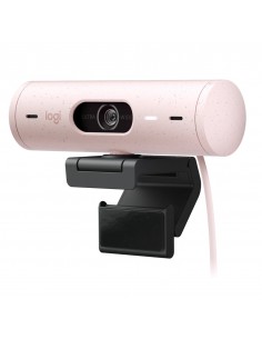 Webcam logitech brio 505 rosa full hd -  usb tipo c