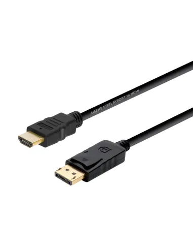 AISENS CABLE CONVERSOR DISPLAYPORT A HDMI, DP/M-HDMI/M, NEGRO, 2.0M