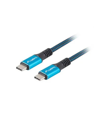 CABLE USB-C 4.0 LANBERG MACHO/MACHO 0.5M 100W 8K 30HZ NEGRO/AZUL