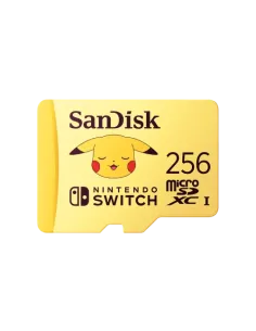Tarjeta memoria micro secure digital 256gb sandisk nintendo switch pokemon pikachu edition clase v30 uhs - i u3