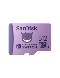 Tarjeta memoria micro secure digital 512gb sandisk nintendo switch pokemon gengar edition clase v30 uhs - i u3