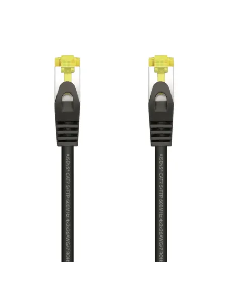 AISENS Cable De Red Latiguillo RJ45 LSZH Cat.7 600 MHz S/FTP PIMF AWG26, Negro, 2.0 m