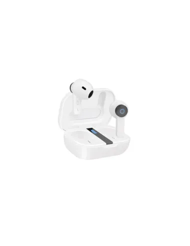 TooQ Bender Auriculares Inalámbricos + Micrófono Bluetooth con Estuche de Carga, Blancos