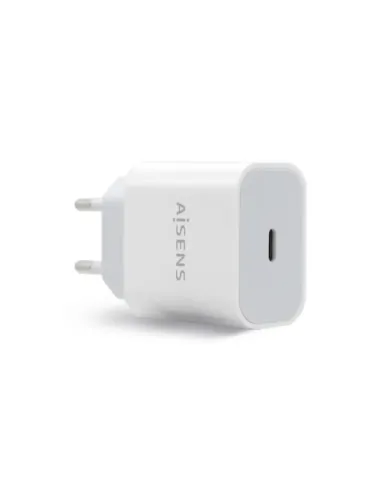 AISENS Cargador USB-C PВ3.0 1 Puerto 1x USB-C 20 W, Blanco