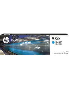 HP Cartucho cian original PageWide HP 973X de alto rendimiento