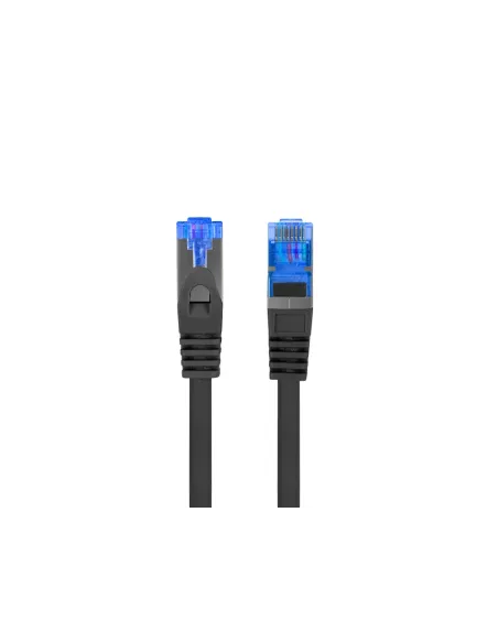 CABLE RED LANBERG LATIGUILLO CAT.6A S/FTP LSZH CCA 0.25M NEGRO FLUKE  PASSED