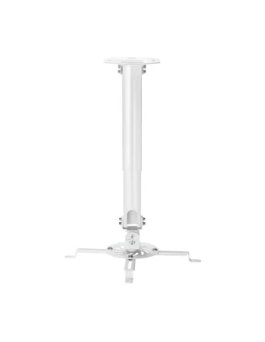 AISENS Soporte Universal Giratorio, Inclinable y Extensible de Techo para Proyector 13.5Kg, Blanco