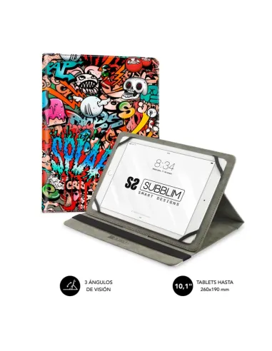 SUBBLIM Funda Tablet Universal TRENDY CASE GRAFFITI 10.1"