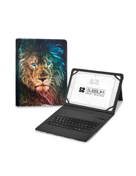 SUBBLIM Funda con Teclado Keytab Pro BT Trendy Leon SUBBLIM Funda con Teclado Keytab Pro BT Trendy Leon