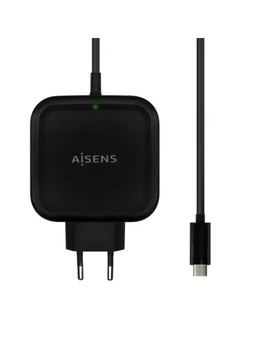 AISENS Cargador 65W PD3.0 QC3.0 1XUSB-C 1.2M, Negro