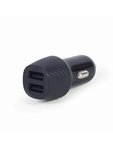 CARGADOR DE COCHE USB GEMBIRD DE 2 PUERTOS, 4,8 A, NEGRO