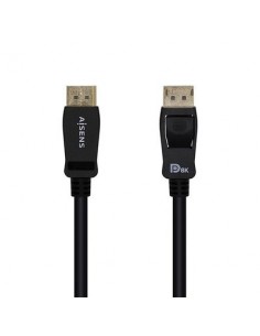 AISENS Cable Displayport Certificado V1.4 8k@60hz, DP/M-DP/M, Negro, 1.0m