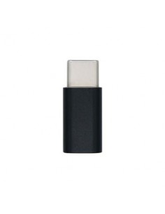 AISENS Mini Adaptador USB-С USB 2.0, Tipo Micro-B/H-USB-С/M, Negro