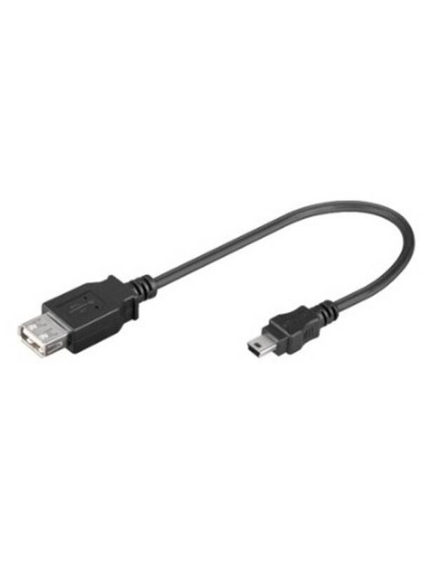 CABLE USB(A) 2.0 A MINI USB(B) 2.0 GOOBAY 0.2M NEGRO