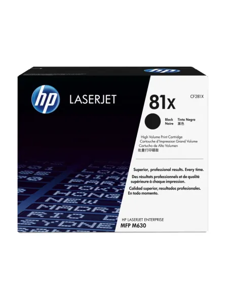 HP Cartucho de tóner original LaserJet HP 81X de alta capacidad negro