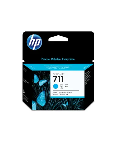 HP Pack de ahorro de 3 cartuchos de tinta DesignJet HP 711 cian de 29 ml