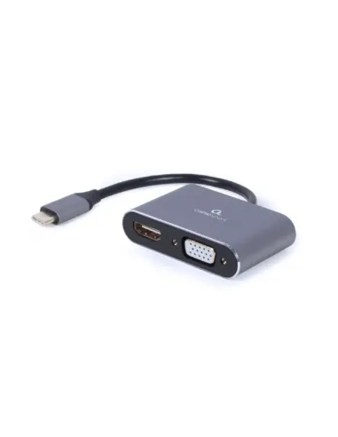 Gembird Adaptador USB Type-C a HDMI /VGA Gris