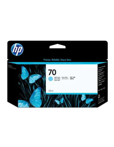 HP Cartucho de tinta HP 70 cian claro de 130 ml