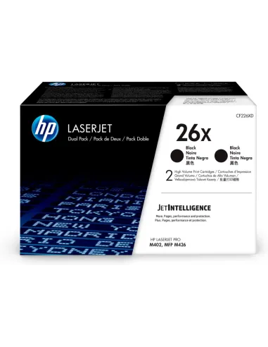 HP Paquete de 2 cartuchos de tóner negro Originales HP LaserJet 26X de alta capacidad