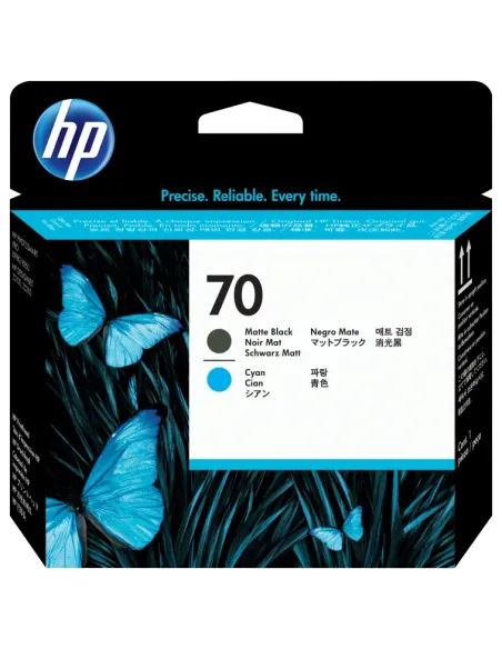 HP Cabezal de impresión DesignJet 70 cian/negro mate