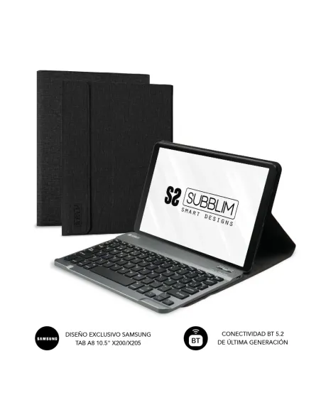 SUBBLIM Funda con teclado KeyTab Pro BT Samsung GT A8 10.5“ X200/205