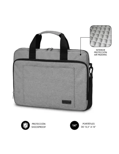 SUBBLIM Maletín Ordenador Air Padding Laptop bag 13,3-14" Grey