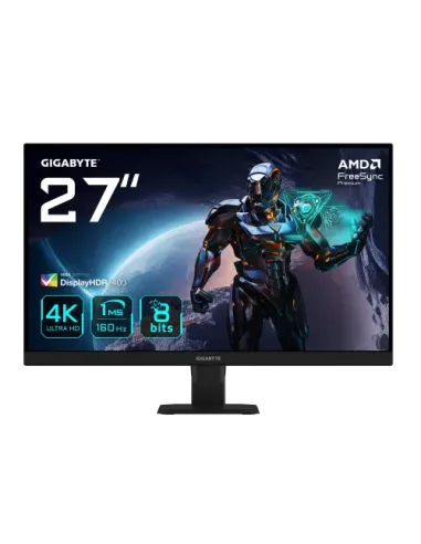 GIGABYTE GS27U 27” Monitor de juegos UHD - 3840 x 2160 (UHD), 160Hz, 1ms, 350 cd/m², Display HDR400, HDMI 2.1, DisplayPort 1.4