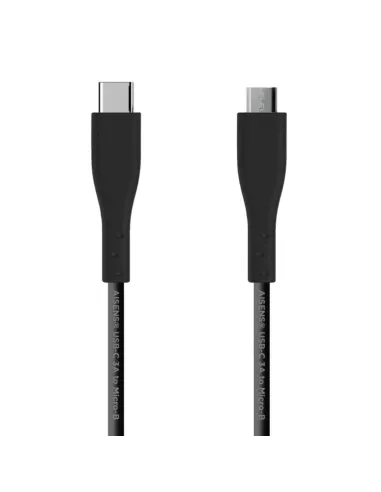 AISENS Cable USB 2.0 3A, tipo USB C/M - micro B/M, Negro, 2.0 m