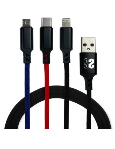 SUBBLIM Cable Premium 3in1 3.0 (Micro USB+Type C+Lightning)