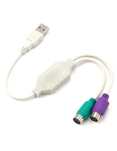 CABLE ADAPTADOR GEMBIRD USB MACHO A 2x  PS2 HEMBRA BLANCO