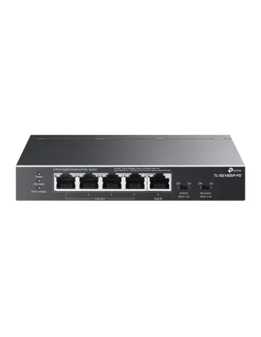 SWITHC TP-LINK TL-SG1005P-PD GIGA 4-PORT POE+ 1-PORT POE++REQUIERE POE ADICIONAL