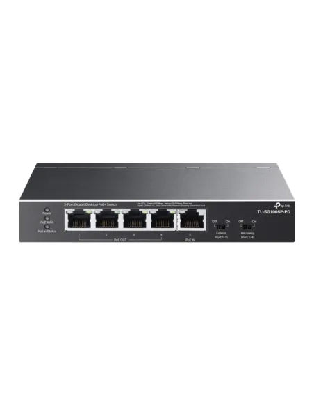 SWITHC TP-LINK TL-SG1005P-PD GIGA 4-PORT POE+ 1-PORT POE++REQUIERE POE ADICIONAL