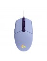Mouse raton logitech g203 lightsync lila gaming 8.000 dpi 6 botones