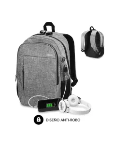 SUBBLIM Mochila para Portátil Urban Lock Backpack 16" Grey