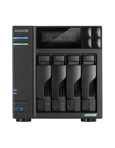 NAS ASUSTOR TOWER 4 BAY NAS QUAD-CORE 2.0GHZ DUAL 2.5GBE PORTS 4GB RAM DDR4