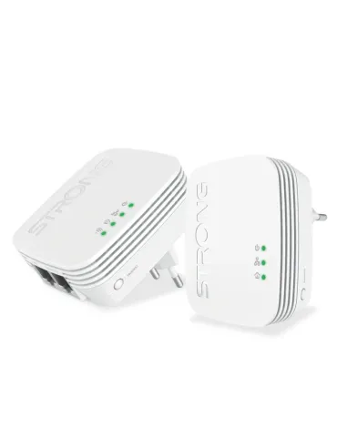 Strong POWERLWF600DUOMINI adaptador de red PowerLine 600 Mbit/s Ethernet Wifi Blanco 2 pieza(s)