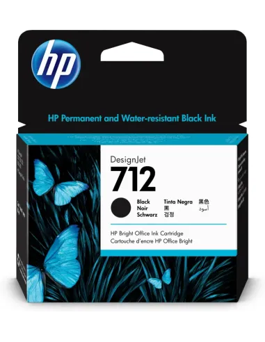 HP Cartucho de Tinta HP DesignJet 712 negro de 80 ml