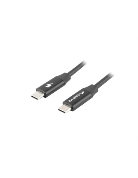 CABLE LANBERG USB C MACHO/MACHO 1M QUICK CHARGE 4.0 NEGRO