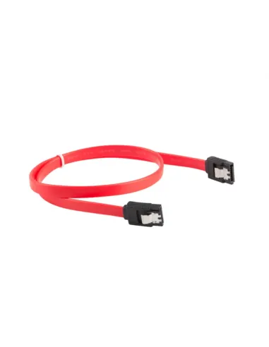 CABLE SATA III LANBERG 6GB/S HEMBRA HEMBRA CLIP METAL 30CM ROJO