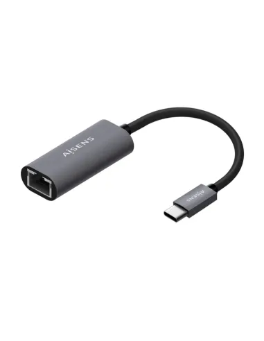 AISENS Conversor USB3.1 Gen1 USB-C A Ethernet Gigabit 10/100/1000 Mbps, Gris, 15cm