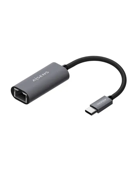 AISENS Conversor USB3.1 Gen1 USB-C A Ethernet Gigabit 10/100/1000 Mbps, Gris, 15cm
