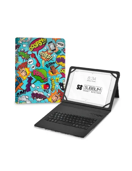 SUBBLIM Funda con Teclado Keytab Pro BT Trendy Comic SUBBLIM Funda con Teclado Keytab Pro BT Trendy Comic
