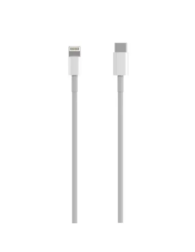 AISENS Cable USB 2.0 USB-C A Lightning PD 2A, Lightning/M-USB-C/M, Blanco, 0.5 m