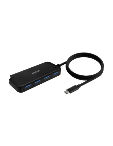 AISENS Hub USB 3.1 USB-C, USB-C/M-4x Tipo A/H, Negro, 60cm