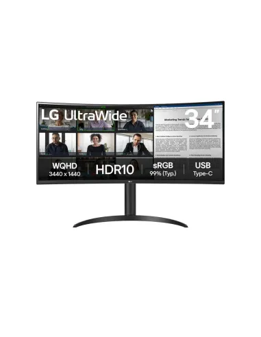 Curvo lg 34wr50qk 34pulgadas 3440 x 1440 5ms hdmi displayport