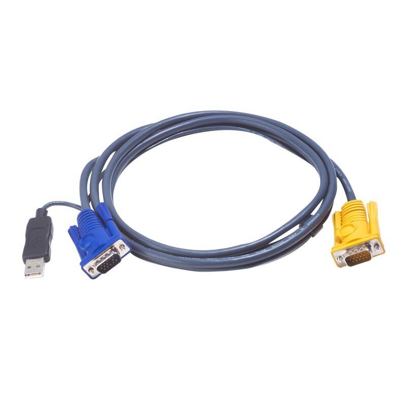 ATEN Cable KVM USB con SPHD 3 en 1 y conversor PS 2 a USB integrado de 3 m