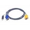 ATEN Cable KVM USB con SPHD 3 en 1 y conversor PS 2 a USB integrado de 3 m