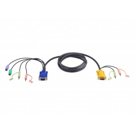 ATEN Cable KVM PS 2 con audio y SPHD 3 en 1 de 1,8 m